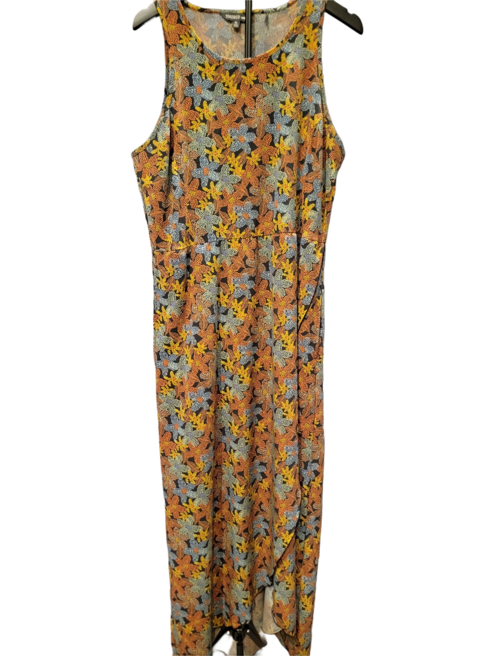 Toad & Co Women's Sunkissed Maxi Dress Black Floral Dot Print - Size XL